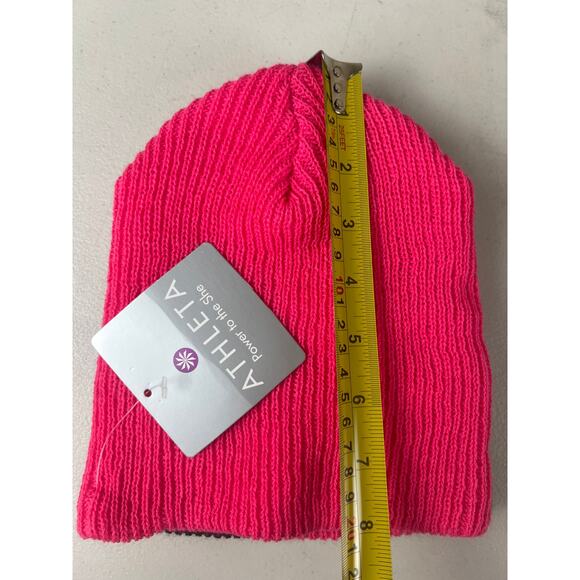 Athleta Onesize Acrylic Pink & Black NWT Double Beanies main image 4